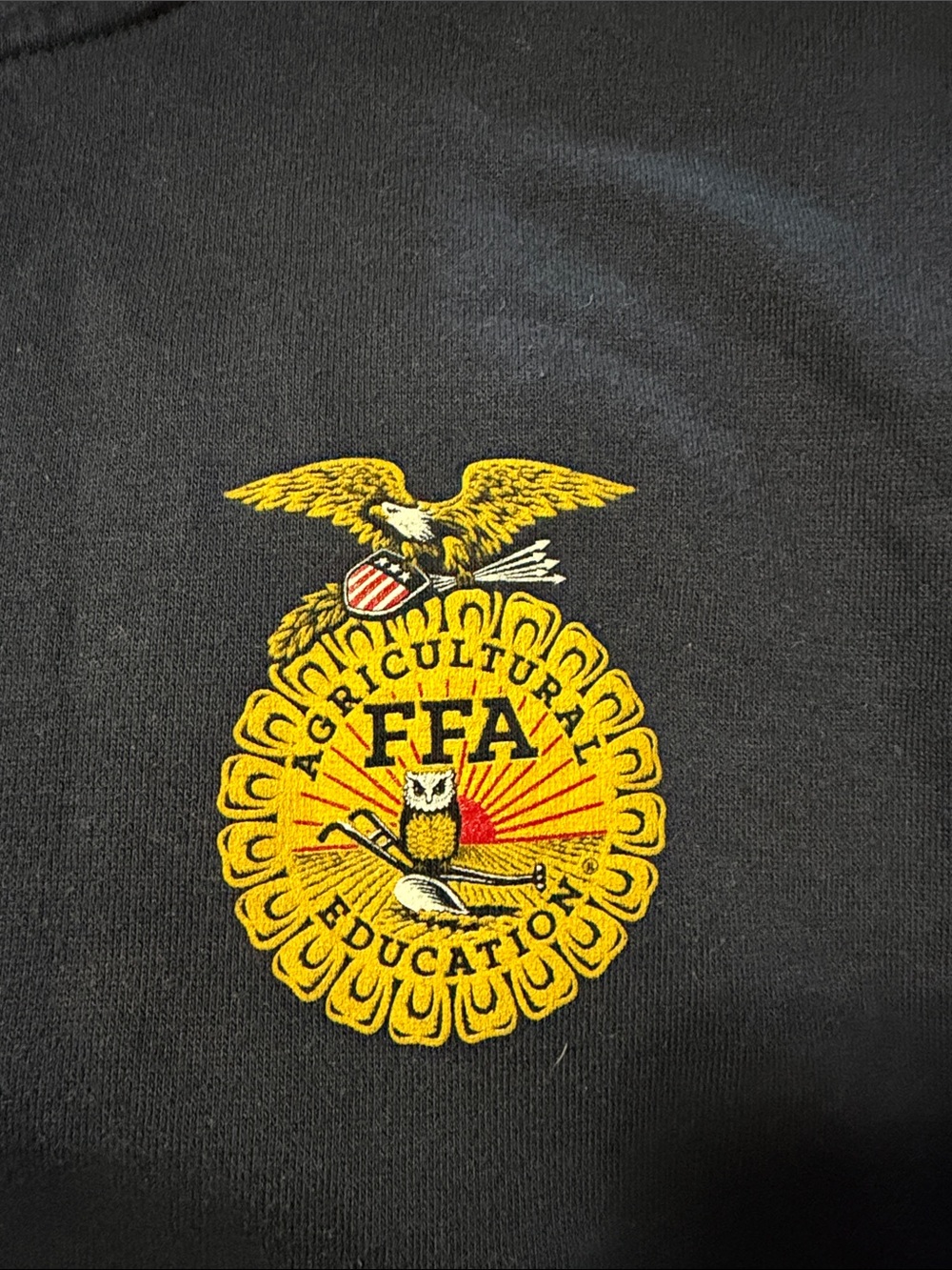 Navy Quarter-zip Pocket Sweatshirt with FFA Embroidered Crest